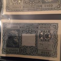 biglietto di stato a corso legale 10 Lire FDS 1944