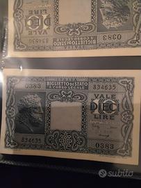 biglietto di stato a corso legale 10 Lire FDS 1944