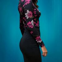 Vestito Lungo per Ufficio a Stampa Floreale