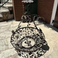 Lampadario Ferro Battuto