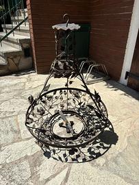 Lampadario Ferro Battuto