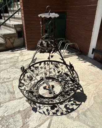 Lampadario Ferro Battuto