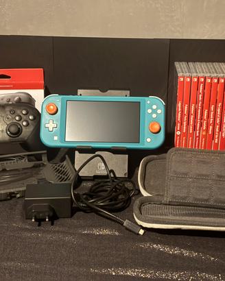 Nintendo switch lite,vari giochi,controller