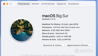 Macbook Pro Intel - Late 2013 -