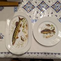 piatti pesce porcellana