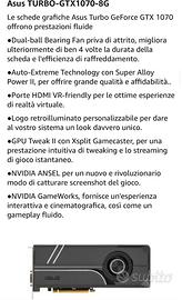 Scheda video ( GPU ) ASUS GeForce GTX 1070