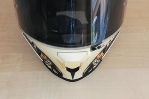 Casco integrale moto airoh bianco valor uncle sam