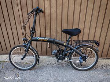 Bicicletta Pieghevole, Nero Opaco, Unisex, 20
