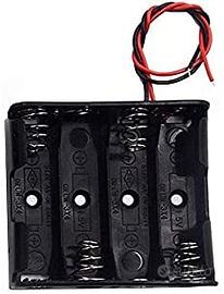 Porta Batterie 4xAA con Cavi per Elettronica e Mod