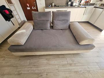 Divano Moderno Bicolore Grigio/Beige – Come Nuovo!