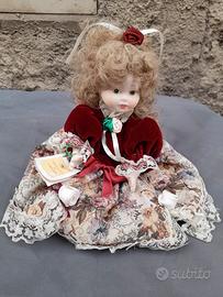 Bambola Capodimonte in bisquit di porcellana