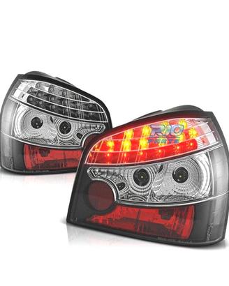 FANALI AUDI A3 96-00 LED FONDO NERO ROSSO