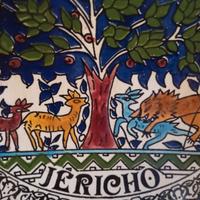 Piatto decorativo in Porcellana di Jerico, anni 70