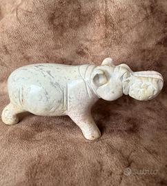 Soprammobili Ornamento casa - Ippopotamo Pietra