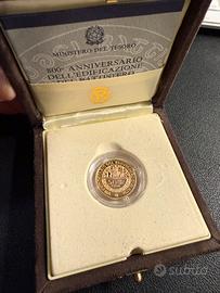 Moneta oro repubblica Italiana Battistero Parma