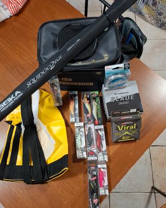 KIT EGING TOTALE 17 PZ - Canna Seika Squidoo 2.10