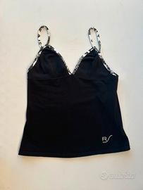 Top nero con spalline sottili TAGLIA M 