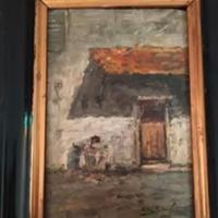 Mosè Bianchi - "La Lavandaia" (1897) - Olio su tav