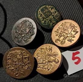 Bottoni da collezione vintage pezzi 5 metallo