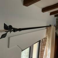 3 bastoni per tende in ferro battuto