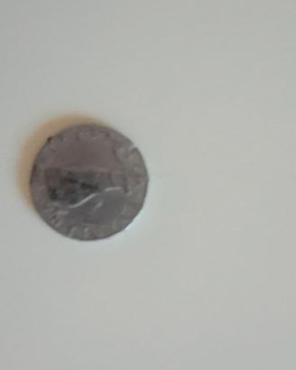 Moneta da 5 lire del 1954 usate con scritta Ravagn