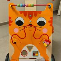 Carrellino primi passi Janod con gattino