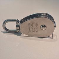 Puleggia inox 316 Ø50 mm girevole 360° 