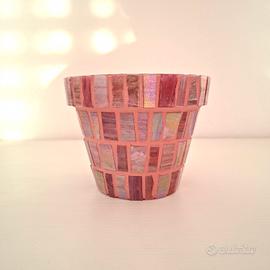 Vaso artigianale fatto a mano con Mosaico Bisazza