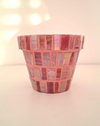 Vaso artigianale fatto a mano con Mosaico Bisazza
