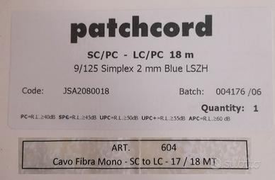 cavi in fibra ottica