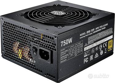 Alimentatore cooler master mwe 750w 80 gold