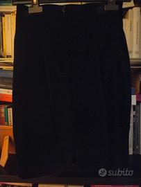 tubino  in velluto nero lunghezza cm 50 