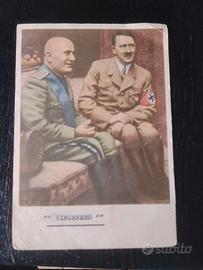 cartolina Mussolini Hitler