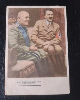 cartolina Mussolini Hitler