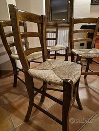 Set 4 sedie arte povera