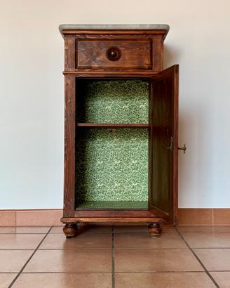 Mobile in Legno Antico Con Piano in Marmo