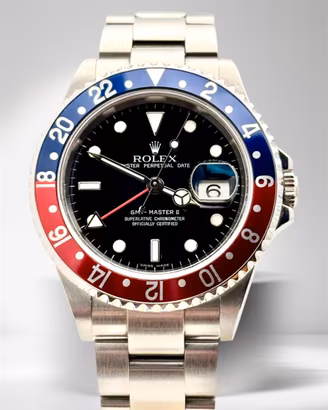 Rolex
GMT Master 2 – pepsi rectangular dial