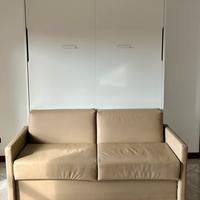 Divano 3 posti con letto a ribalta ecopelle