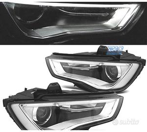 FARI TUBO LUCE DIURNA A LED AUDI A3 8V 12-16 NERI