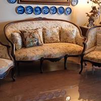 Divano con poltrone Luigi XV 