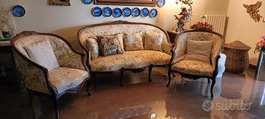Divano con poltrone Luigi XV 