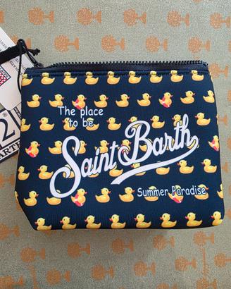 Pochette Aline in scuba con stampa paperelle
