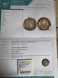 Lotto 4 monete periziate Italia con argento rarità