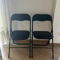 Sedie pieghevoli nere