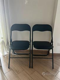 Sedie pieghevoli nere