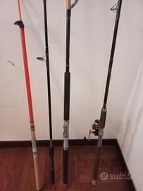 4 canne  da pesca