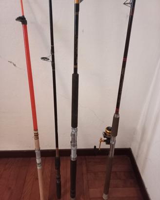4 canne  da pesca