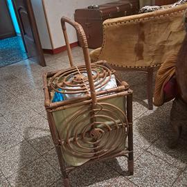 cestino in vimini/rattan vintage 