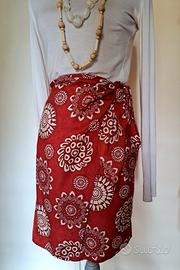 Gonna pareo vintage originale y2k effetto batik S