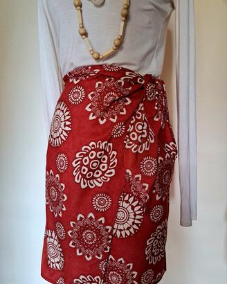 Gonna pareo vintage originale y2k effetto batik S
